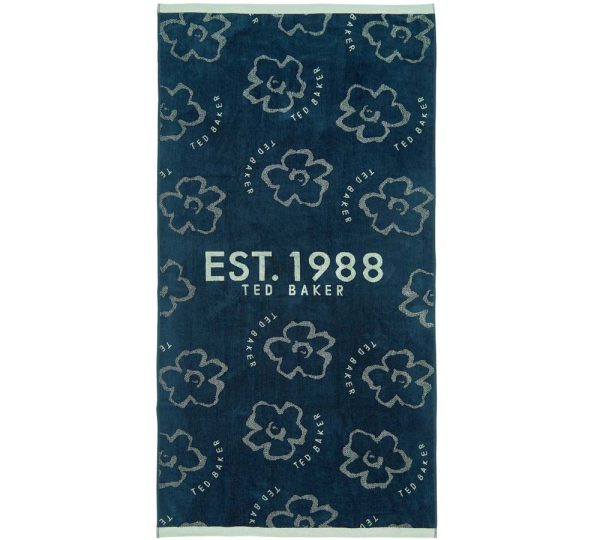 Est 1988 Navy Beach Towel